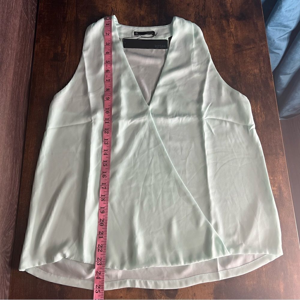 REVOLVE Krisa Surplice Front Racer Back Tank in Myth (Pale Mint Green) Large-NWT - Picture 12 of 16